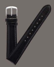 Ecclissi 18mm x 16mm Black Leather Strap 75490