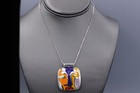 ART INSPIRED ENAMEL Pendant MADE IN ITALY alessandro menegatti Sterling Silver — photo 6