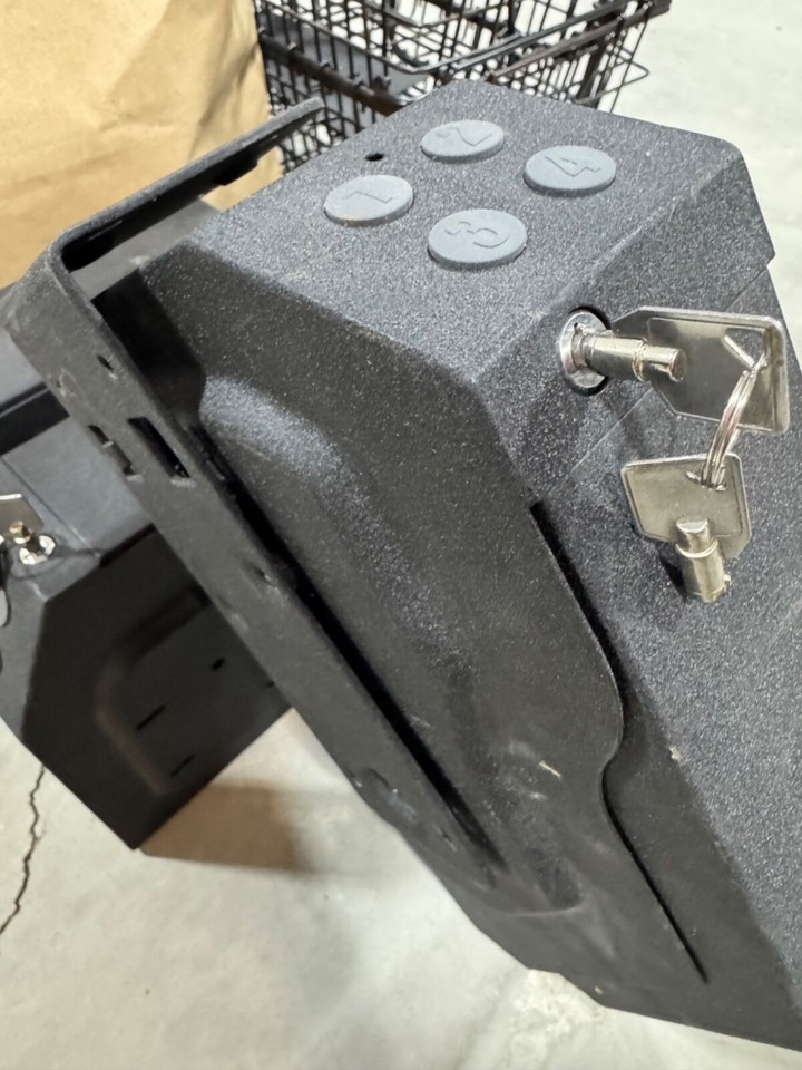 Drop Down Gun Safe For Handguns. Great For Bedside, Under a Desk Or