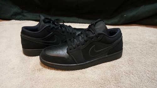 air jordan 1 triple black low
