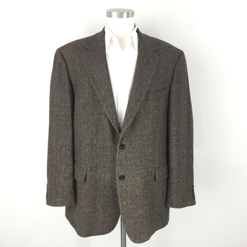 Chereskin 46 R Brown Herringbone Camel Hair blend Sport Coat Blazer - Picture 2 of 6