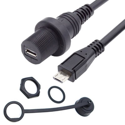 Chenyang 1m Dustproof 480Mbps Mini/Micro USB2.0 5Pin Male to Female Cable