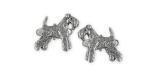 Kerry Blue Terrier Jewelry Sterling Silver Handmade Kerry Blue Terrier Cufflinks