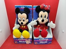 Rare Vintage Mickey Minnie Mouse Mattel Plushies New In Box Arcotoys