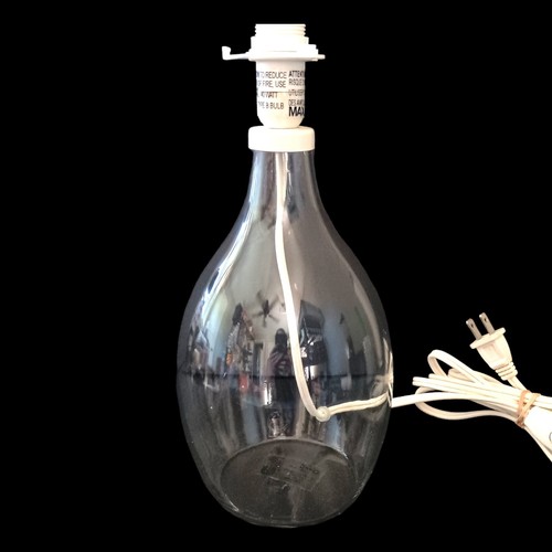 Ikea BRAN Glass Lamp Light Teardrop Base ONLY Clear Transparent Hand Blown RARE - Picture 12 of 16