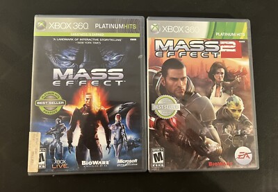 Mass Effect 1 & 2 (Xbox 360, 2007) Complete