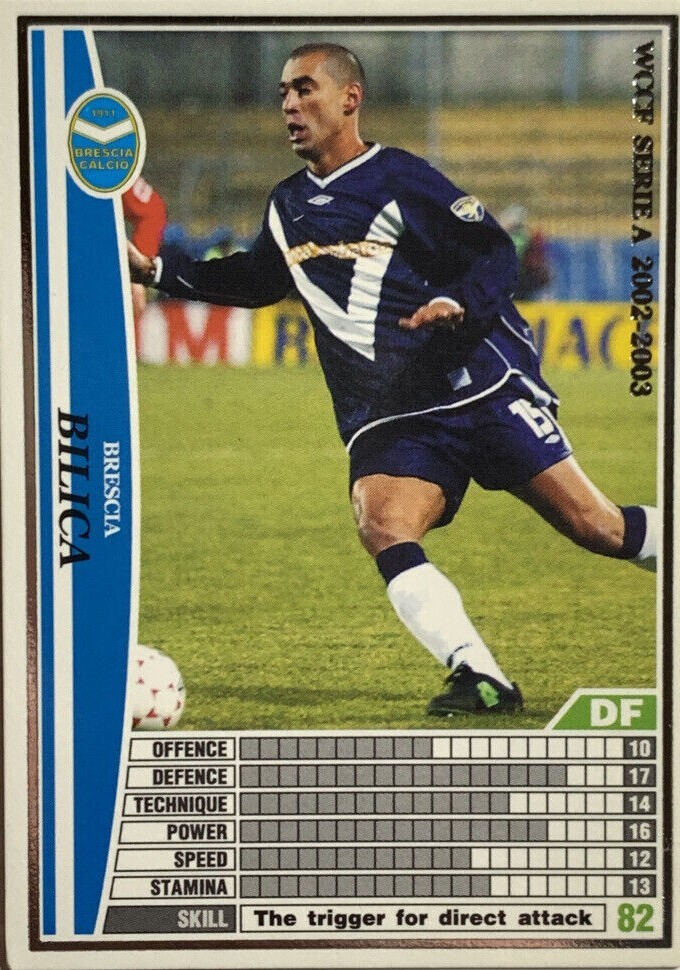 Bilica WCCF PANINI soccer card made in Japan sports Fight A04/32