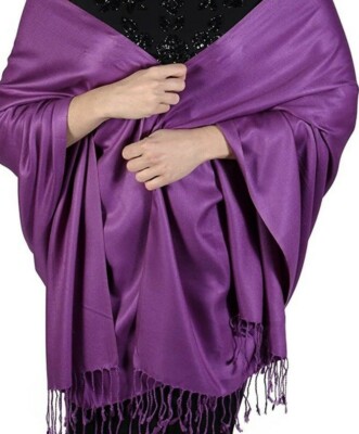Handgefertigter Pashmina Schal Halstuch Stola für Frauen - 25+ Farben