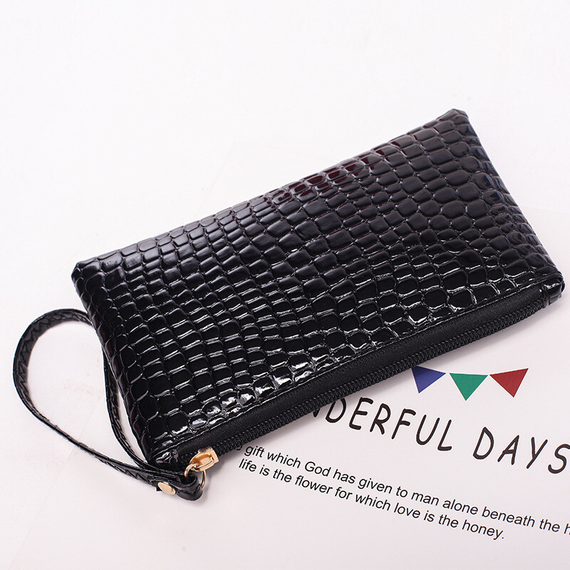 Women Clutch PU Leather Wallet Handbag Card Holder Zip Purse Phone Bag Case❥