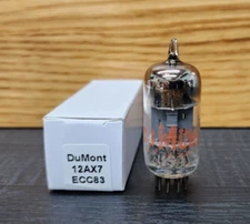 DuMont by Sylvania 12AX7A ECC83 Vacuum Tube Tested Gray Plts [] Getter Balanced