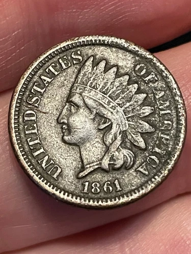 1861 Copper Nickel Indian Head Cent Penny- VF/XF Details, LIBERTY Shows