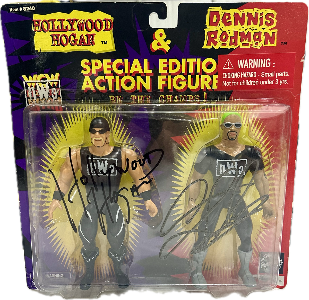 スポーツ選手 hogan and Dennis Rodman Hulk Hogan Dennis Rodman Signed NWO Action Figure JSA & Dennis