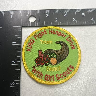 Hunger Drive Patch Totem Council KIRO FIGHT HUNGER DRIVE Girl Scouts Cornucopia Patch K029 ...