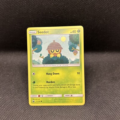 Seedot 11/168 Sun & Moon Celestial Storm Pokémon Card