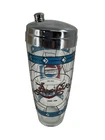 Pepsi Cola Tiffany Style Stained Glass Cocktail Shaker And Glass Vintage 1970's