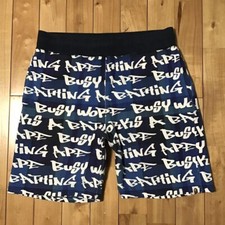 BAPE GRAFFITI CHECK sweat shorts A Bathing Ape Size 2XL