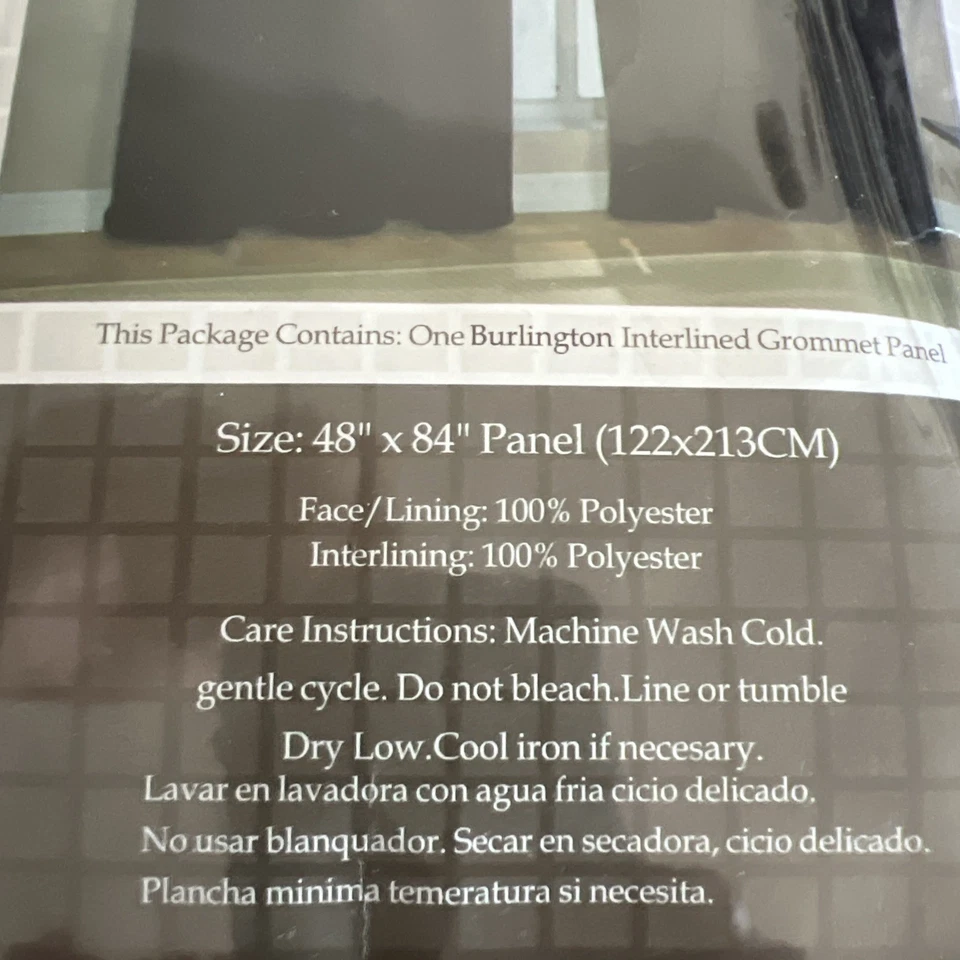 {1 PANEL) BEATRICE HOME FASHIONS Black Grommet Window Panel, 48 X 84” - Image 4 of 4