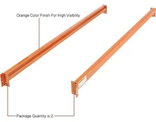 Unslotted Pallet Rack Beam 48"L x 4"H, 6590 lbs Capacity, Set of 2
