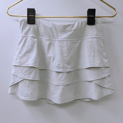 Athleta Girl Swing Skort Girls L/12) White Jupe Short Evasee Ruffle Tennis - Picture 7 of 11