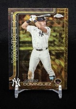 2025 Topps Gilded Collection Jasson Dominguez Gold Wave Refractor /75 Yankees 