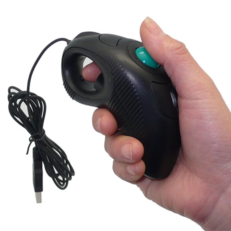 Wired Mouse Handheld Trackball Mice For PC Laptop Right or Left Handed - Image 3 of 4
