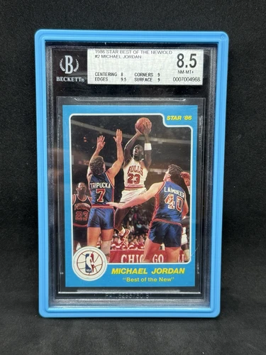 1986 STAR BEST OF THE NEW/OLD #2 MICHAEL JORDAN RC BULLS HOF BGS 8.5