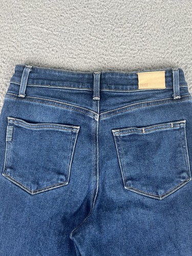 Paige Jeans Anessa Cropped Ankle Wide Leg Unplugged Dark Blue Denim High Rise 27 - Picture 11 of 12