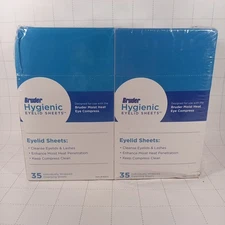 Bruder Hygienic Eyelid Sheets Dry Eyes Makeup Removal 2x 35 Count Pack (70 Total