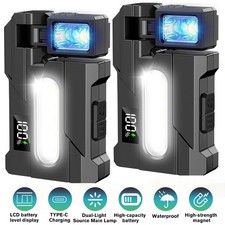 Keychain Mini Flashlight Pocket Torch Rechargeable EDC LED COB Night Light Lamp