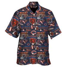 Chicago Bear Hawaiian Shirt For Mens, Luxury Fabric, US Size