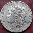 ◢ 1892 S Morgan Silver Dollar ◣ $1 AU Rare Key San Francisco Mint #93389