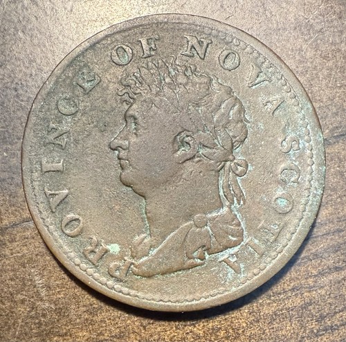 1823 Nova Scotia Half Penny Token 