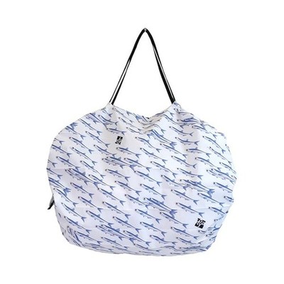 [Shupatto] Itoya Kompakte Tasche M (Weiß, Blau)