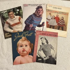 *Vintage Knitting Books Lot Of 5 Books