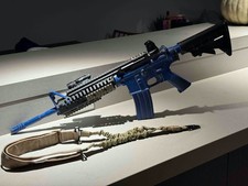 Ring's Blue Gun Training Replica Accessorized: VLTOR/Surefire/DanielDefense/GGG