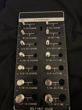 Nut and Bolt Thread Checker 14 Metric/14 Standard Size Thread Identifier Gauge