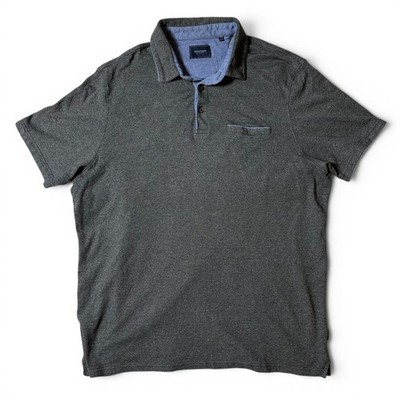 7 Diamonds Orchard Polo Shirt Mens Sz XL Heather Charcoal Gray Golf Stretch