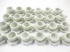 Dollhouse Miniature Ceramic 24/48 White Coffee Cup Saucer Scallop Plate #S 4412