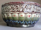 Nelson McCoy Pottery "Roseville Floraline". Blended 10"