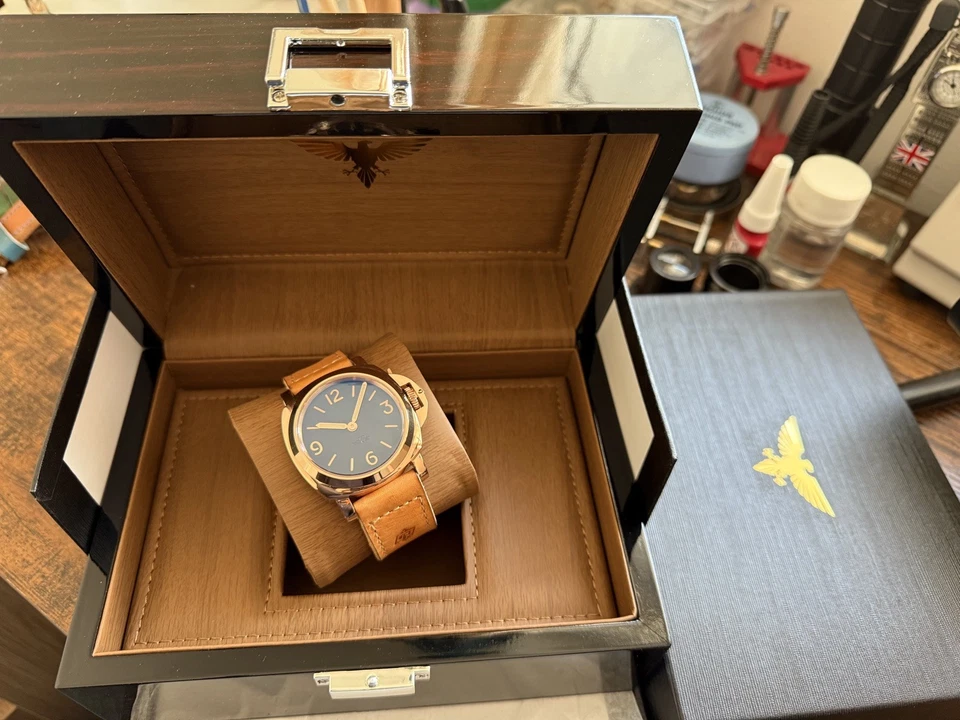 Reloj estilo militar italiano hecho en Suiza movimiento ETA 6498 - correa hecha a mano   Foto 2 de 4