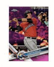 Justin Bour 2017 Topps Chrome Pink Refractors #181