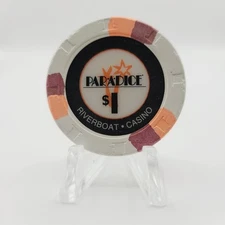 Par-A-Dice "Riverboat" Casino E.Peoria Illinois 1999 $1 Casino Chip *Circulated