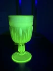 Uranium Fenton Topaz Opalescent Cactus 61/8”  Goblet