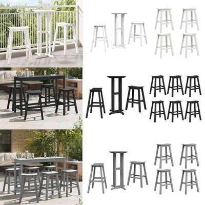 Garten Bar Set HDPE Gartenset Gartenmöbel Terrassenset Patio Bar-Set vidaXL