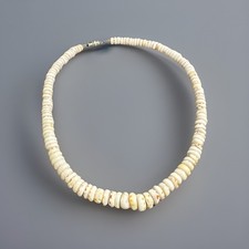 Genuine Natural Hawaiian Puka Shell Choker Necklace 15.5 Nautical Ocean