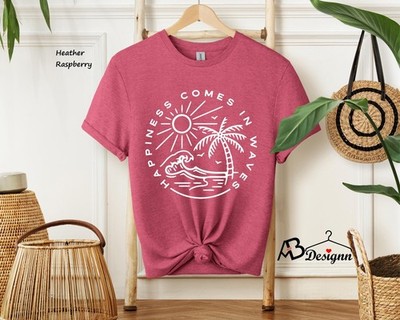 Happiness Comes In Waves Shirt  Summer Shirt  Shirt  Summer Vacation Shirt