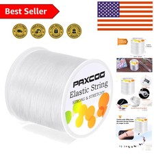 1mm Stretchy White Elastic Cord - 328 Feet for Beading and Jewelry Making