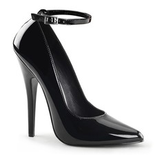 Pleaser Devious Domina 6" Pointed Toe Ankle Strap Stiletto Pump 431