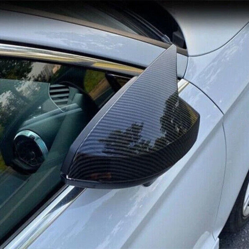 Cubierta de espejo retrovisor lateral negro carbono para Audi A3 S3 2014-2020 Foto 3 de 4