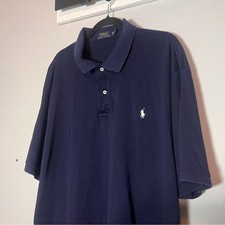 Polo by Ralph Lauren Polo Shirt Men's 2XB Navy Blue Embroidered Pony Cotton